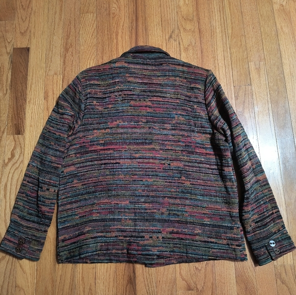 NWT Christopher & Banks suit jacket/ blazer, women's Large, green/orange/red - Picture 10 of 16